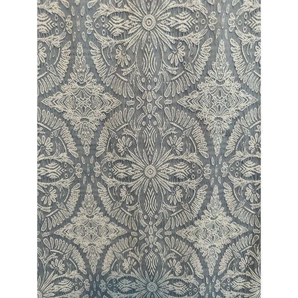 Halogen Cap Sleeve Medallion Blue White Textured Cotton Sheath Dress Size Small - Picture 2 of 6